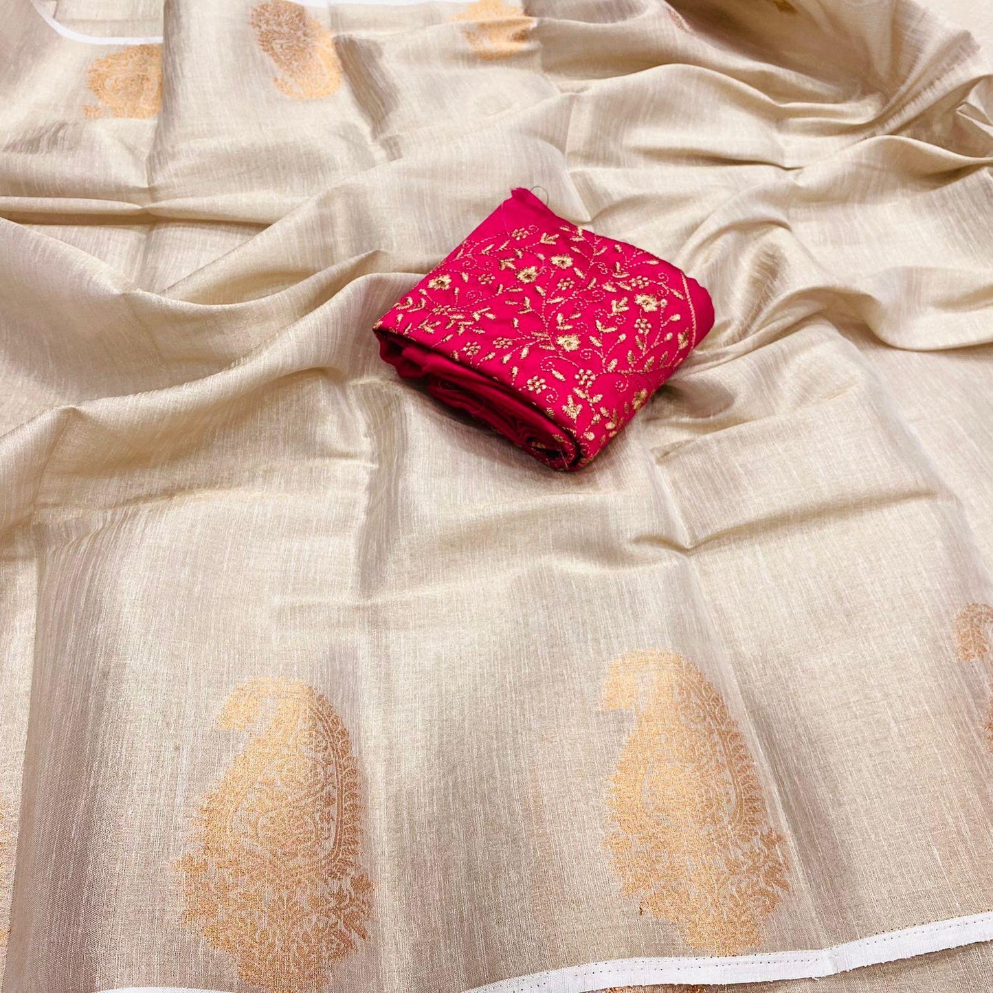 Tissue Linen Saree