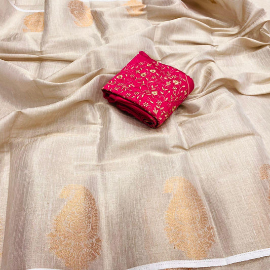 Tissue Linen Saree